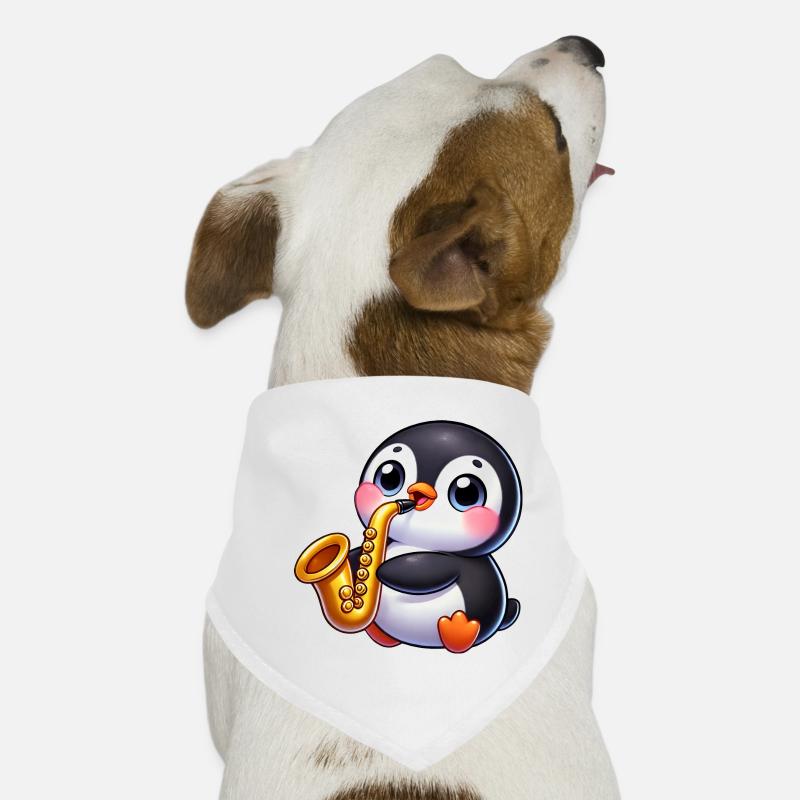 Penguin, Saxophone, Player, Jazz, Musician Dog Bandana