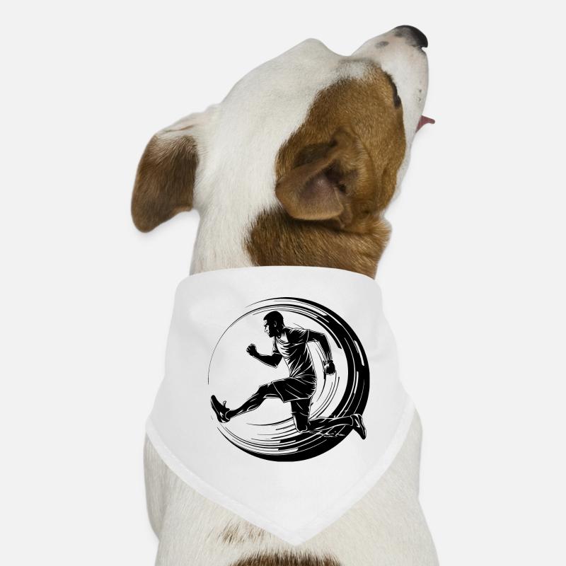 Running Marathon Man Silhouette Dog Bandana