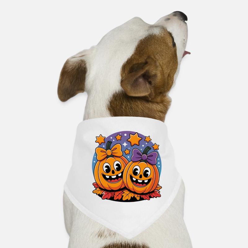 Pumpkin duo in the starry sky Dog Bandana