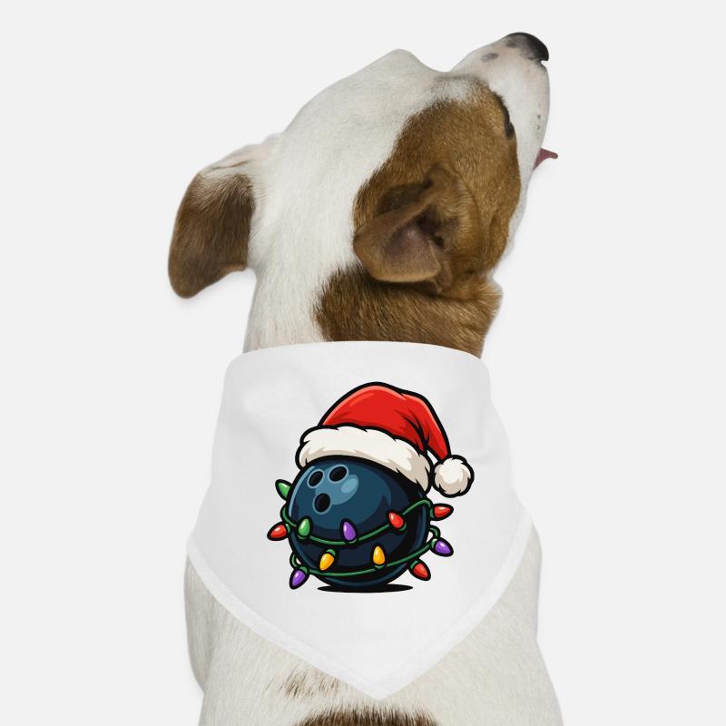 Funny Christmas-themed bowling ball Dog Bandana