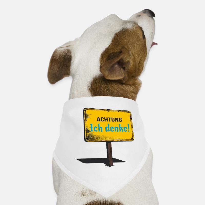 Attention I think sign Dog Bandana