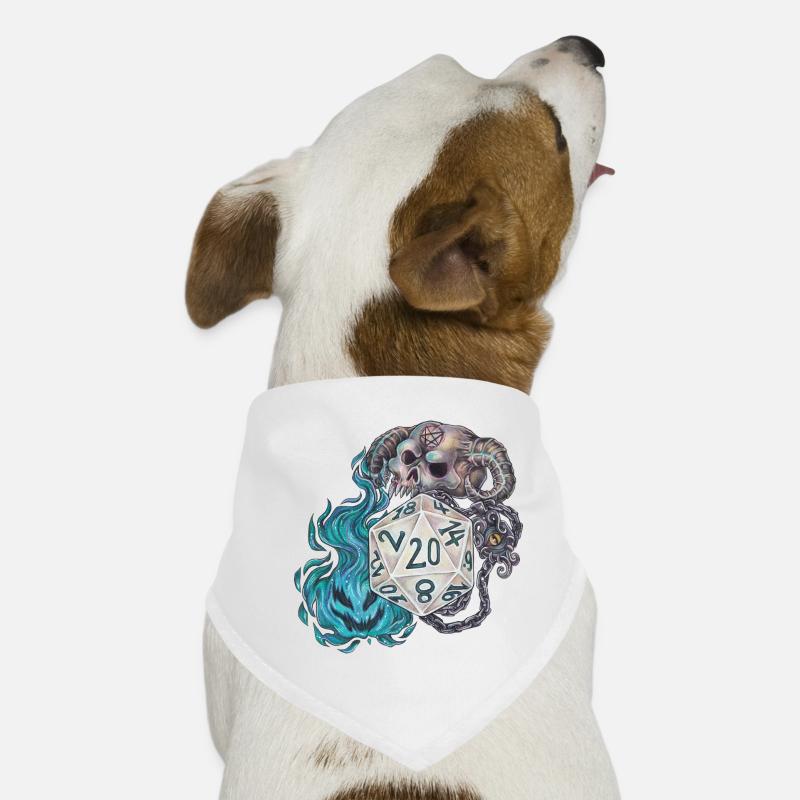 Démoniste de dés de table RPG D20 Bandana pour chien