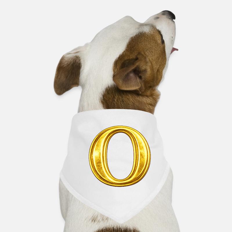 Gold Ring-O Design Dog Bandana