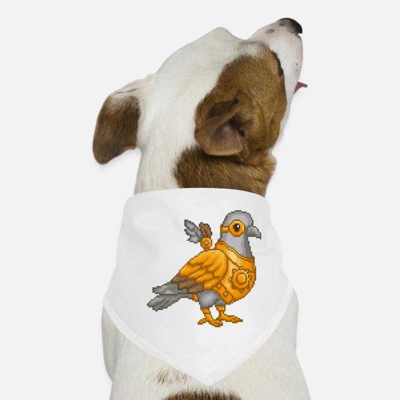 Pigeon steampunk en armure pixel Bandana pour chien