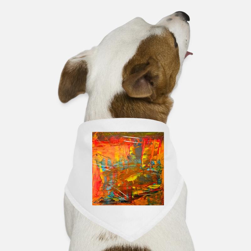 Fire-colored abstract image Dog Bandana