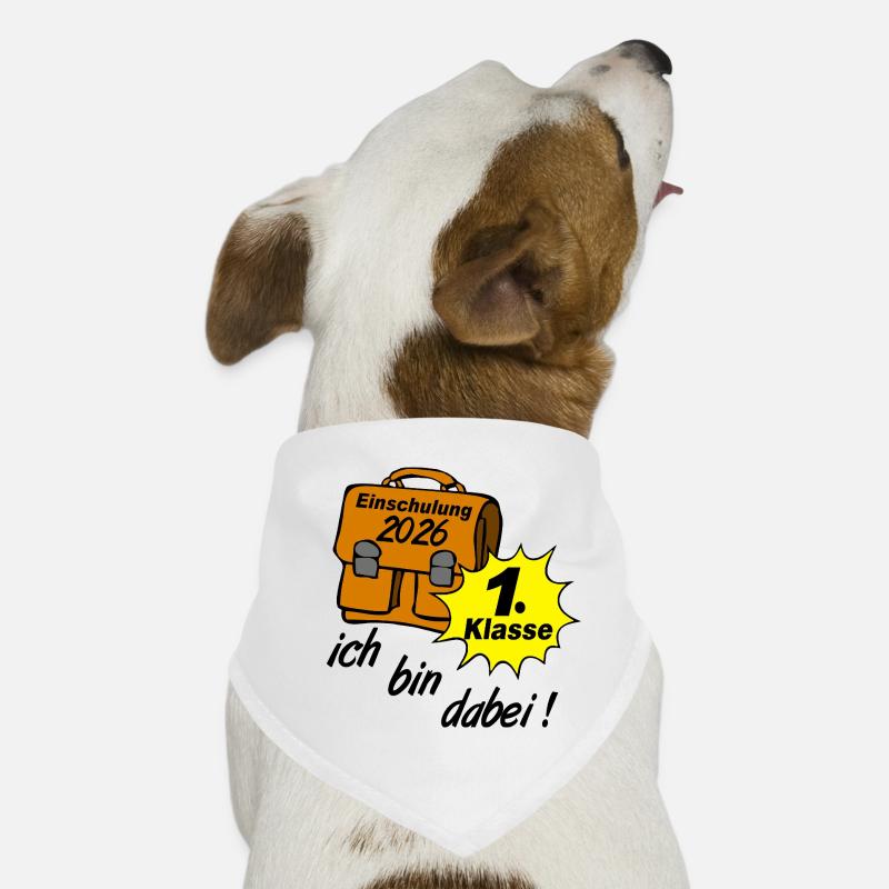 Einschulung 2026 Erste Klasse Hunde-Bandana