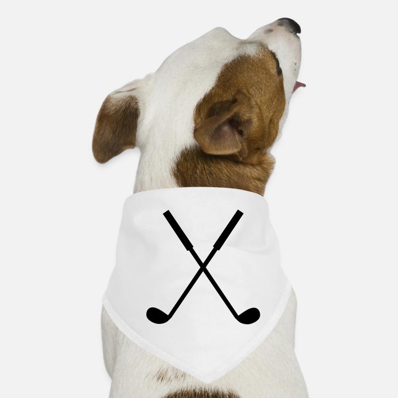 Golfschläger in schwarz Hunde-Bandana