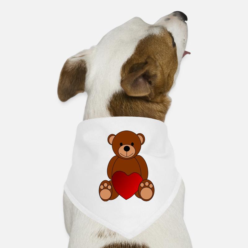 Teddy Bear Heart Bear Valentine's Day Gift Love Dog Bandana