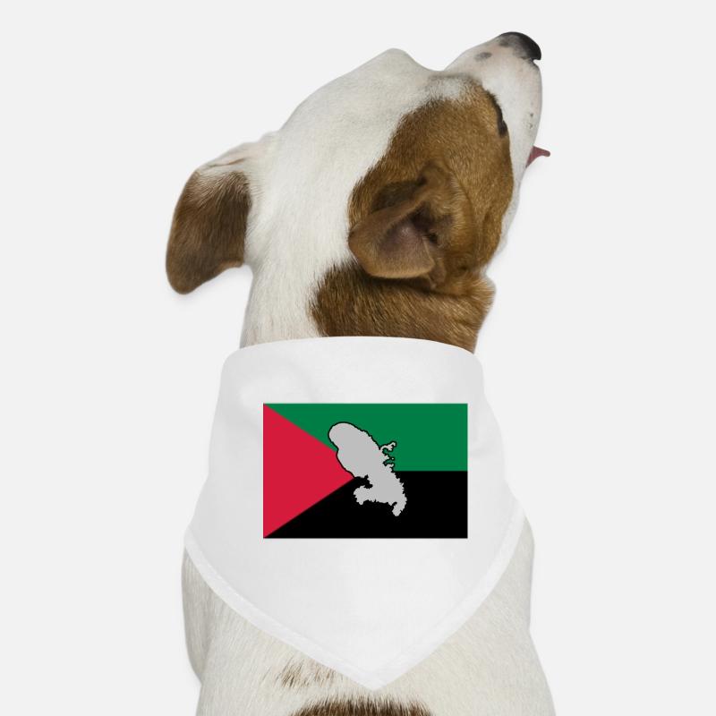 DRAPEAU MADA - CARTE 1 - Bandana pour chien - blanc