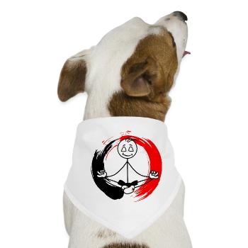 Zen-Meditation - Hunde-Bandana - Weiß - Vorne