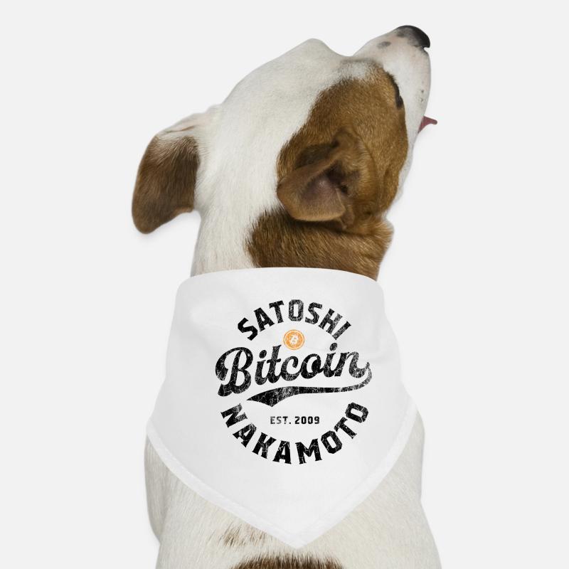 Bitcoin Satoshi Nakamoto Bandana pour chien
