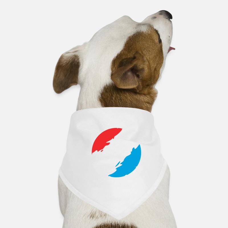 Luxembourg Couleurs drapeau drapeau - Bandana pour chien - blanc