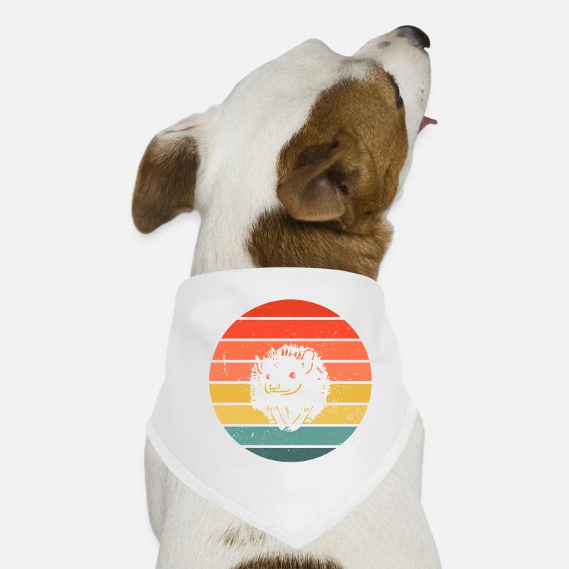 Hedgie Retro Sunset Hedgehog Hunde-Bandana