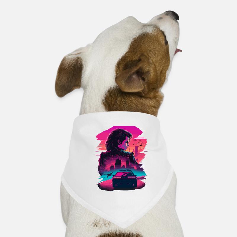 Retro Racing Mädchen Hunde-Bandana