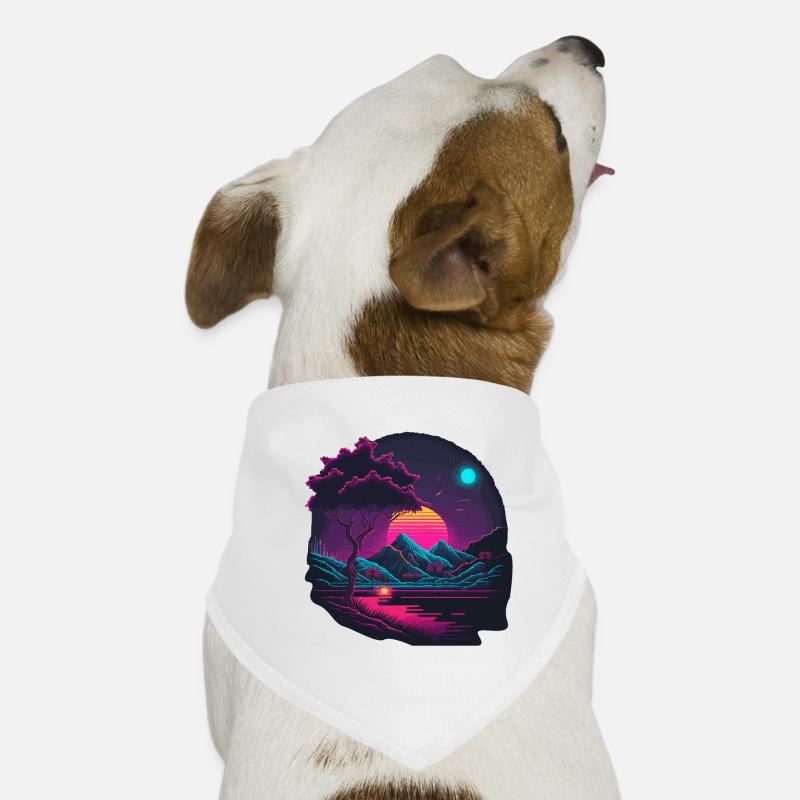 Lever de soleil rétro Bandana pour chien