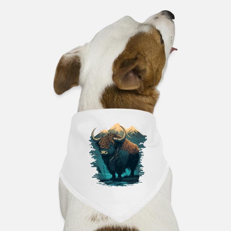 Œuvre d’art Yak Bandana pour chien