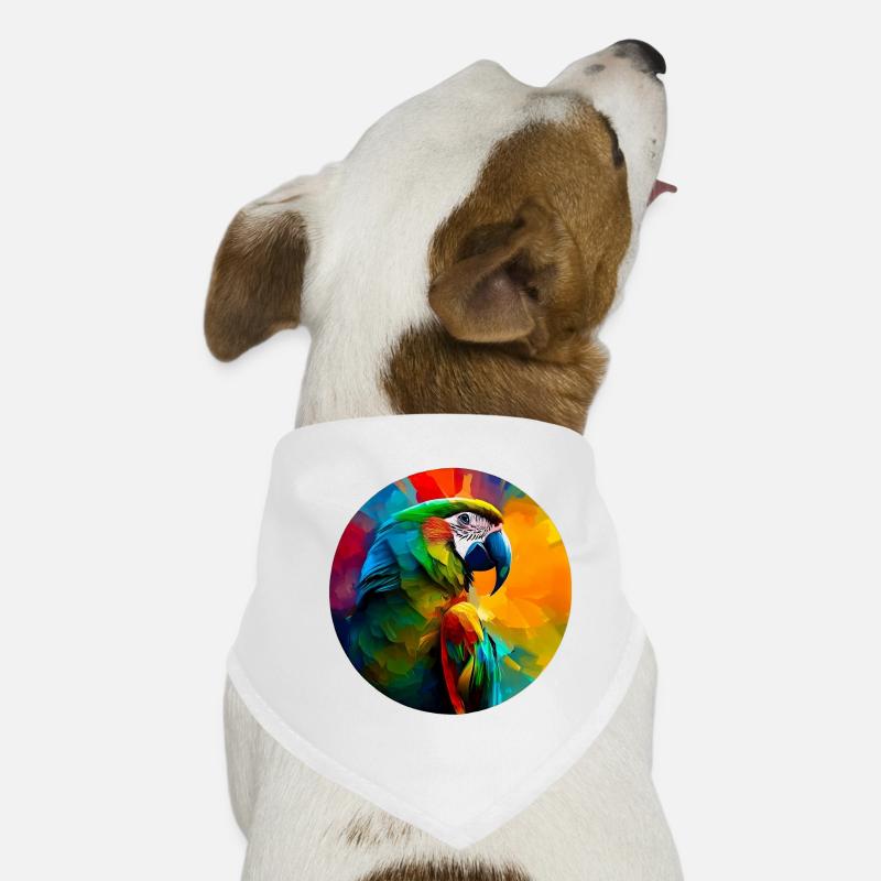 Colored macaw parrot Dog Bandana