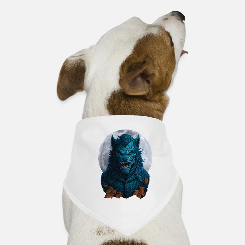Halloween Werwolf Vollmond Hunde-Bandana