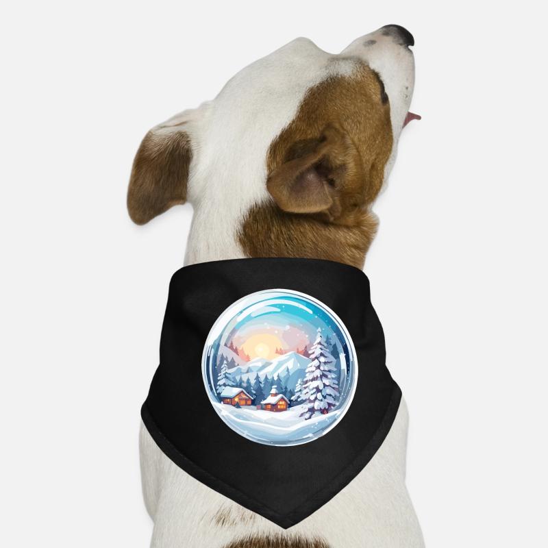 Snow Globe / Winter Magic / Snow / Souvenir Dog Bandana