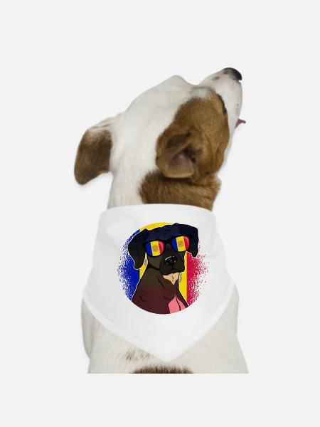 Andorra - Dog Bandana - white - Front