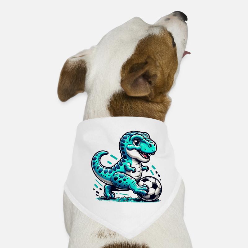 T-Rex Dinosaur Playing Soccer Dog Bandana