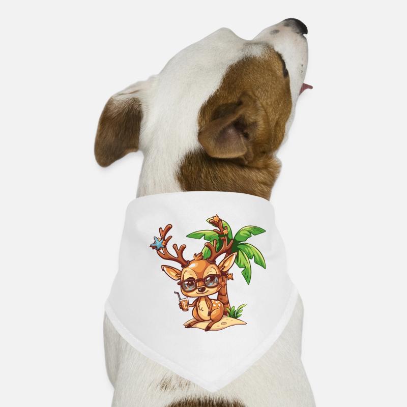 Vacances d’été à la plage de cerf Bandana pour chien