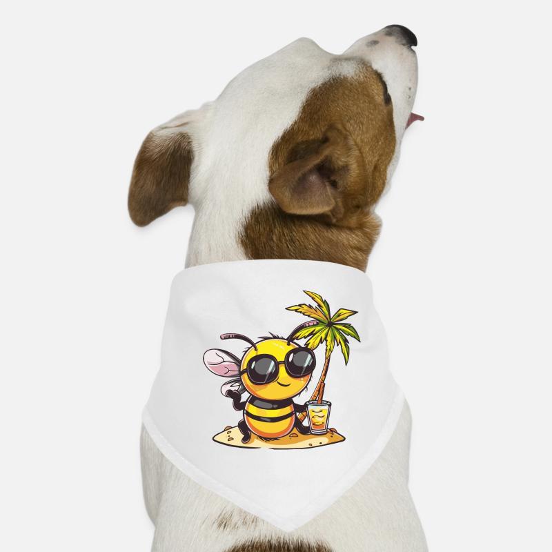 Vacances d’été à la plage Bee Bandana pour chien