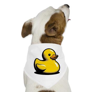 Ente Ente Ente Ente Ente - Hunde-Bandana - Weiß - Vorne