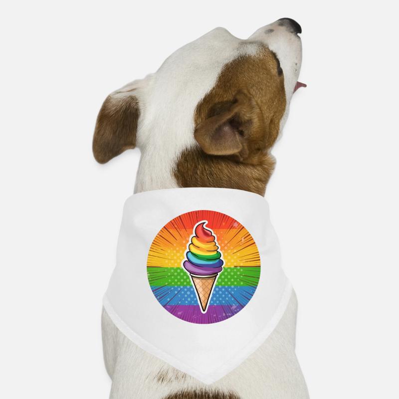 LGBTQ Ice Cream Eis Hunde-Bandana
