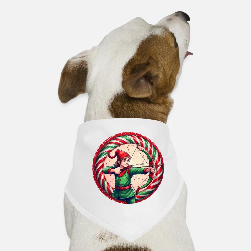 Tir à l’arc des elfes de Noël Bandana pour chien