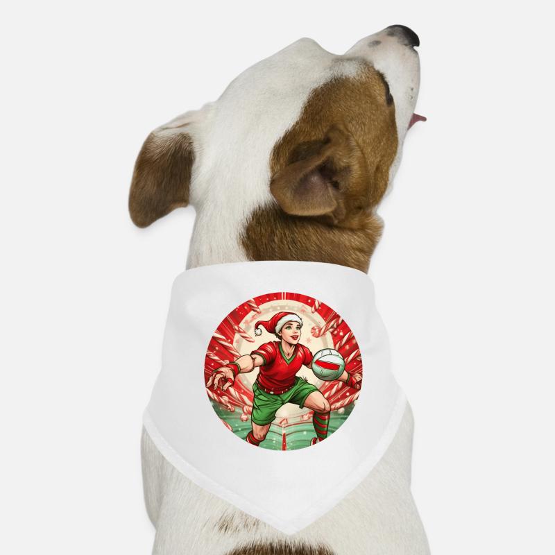 Volley-ball des elfes de Noël Bandana pour chien