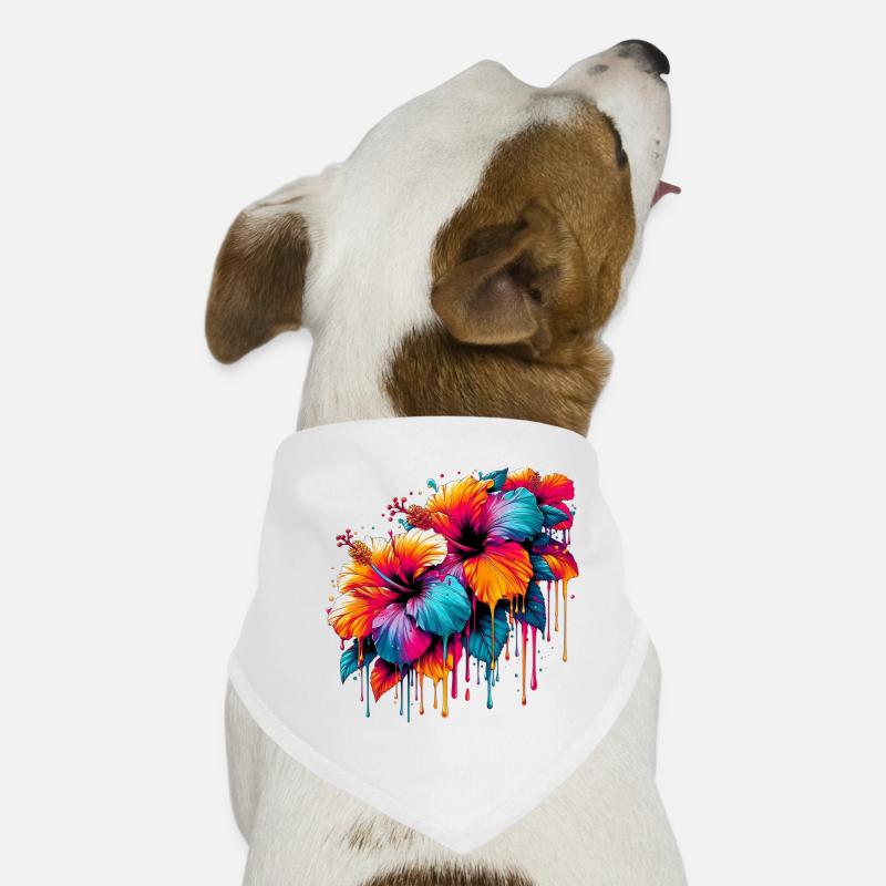 Fleurs d’hibiscus Bandana pour chien