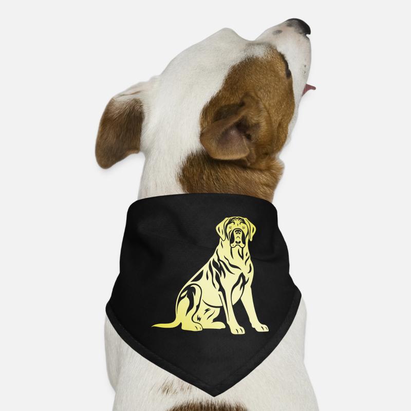 Mastiff Dog Silhouette Dog Bandana