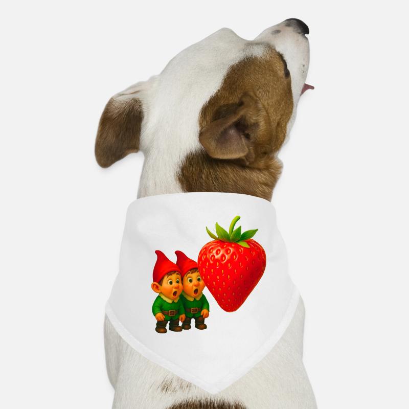 Zwerge und Erdbeere Hunde-Bandana
