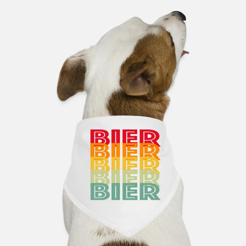 Design de bière rétro - Amateurs de bière Bandana pour chien