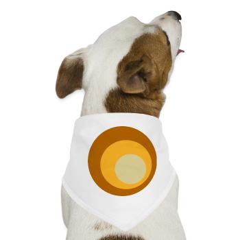 70er Jahre Muster  - Hunde-Bandana - Weiß - Vorne