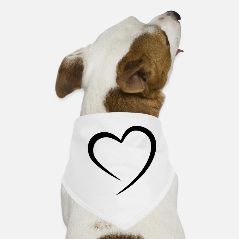 Herz Hunde-Bandana