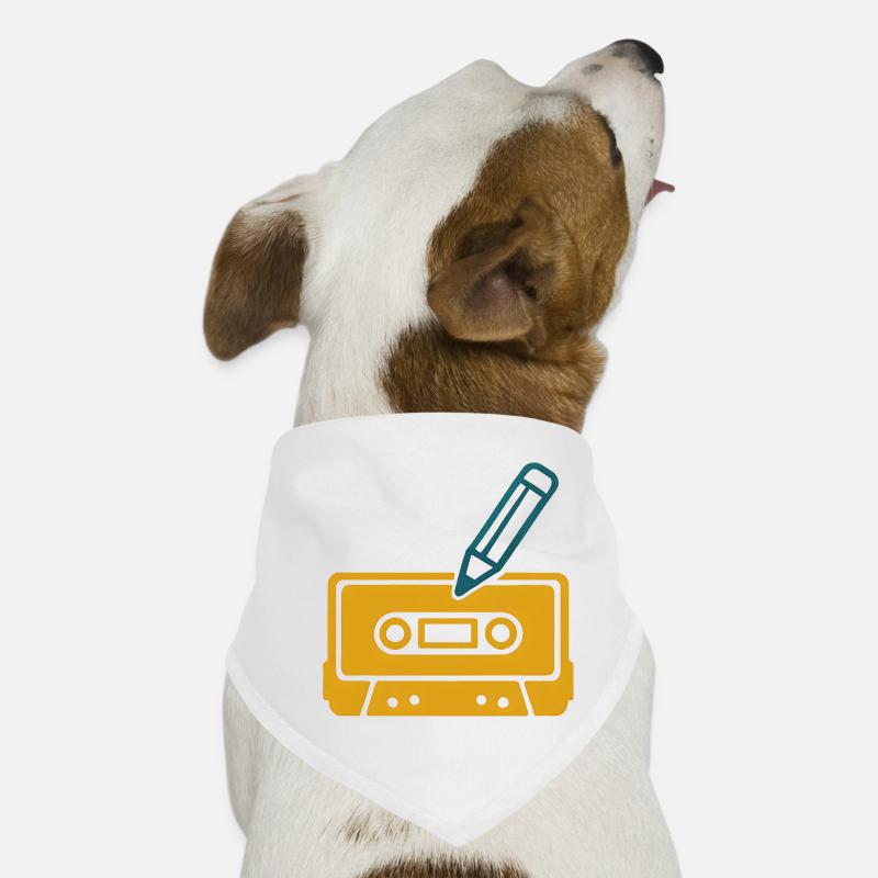 Cassette rétro au crayon Bandana pour chien