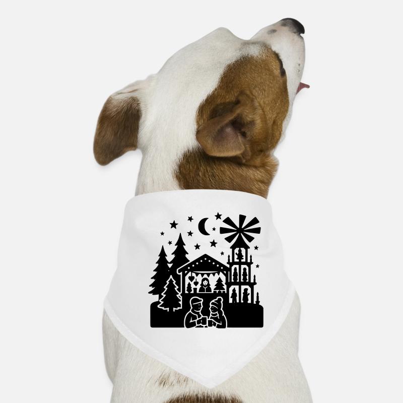 weihnachtsmarkt silhouette Hunde-Bandana