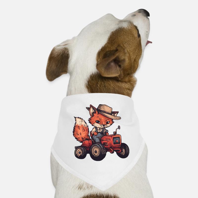 Fox Tractor Farmer Bandana pour chien
