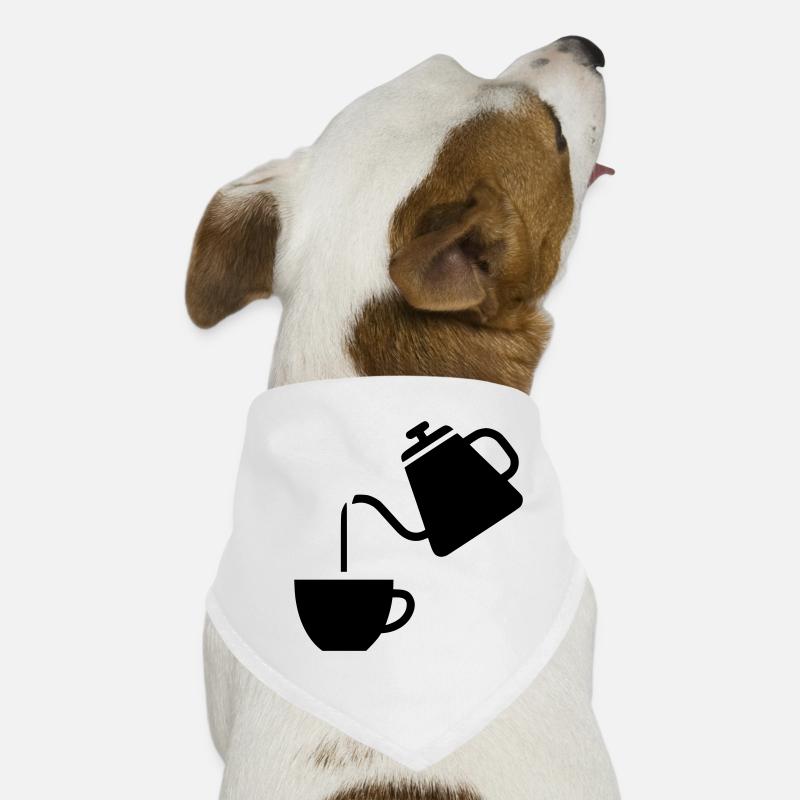 Cafetière minimaliste à verser sur Bandana pour chien
