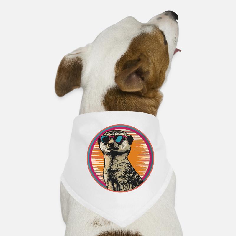 Erdmännchen mit Retro-Sonnenbrille Hunde-Bandana