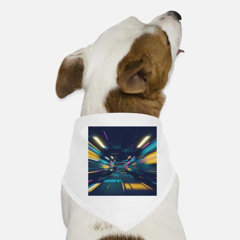 Neon Tunnel Subway Berlin Dog Bandana