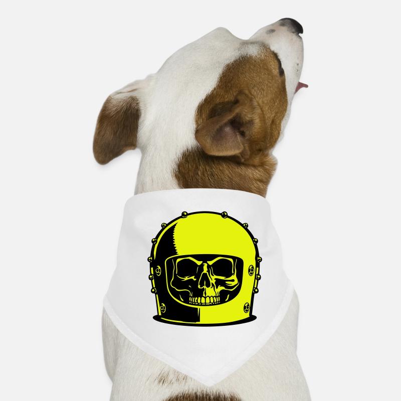 Skull Helm Popart Hunde-Bandana