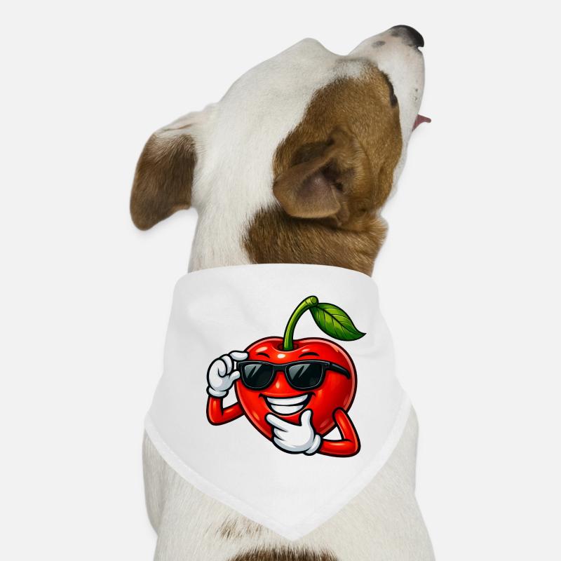 Cool Cherry Cartoon Comic Fruit Design Dog Bandana