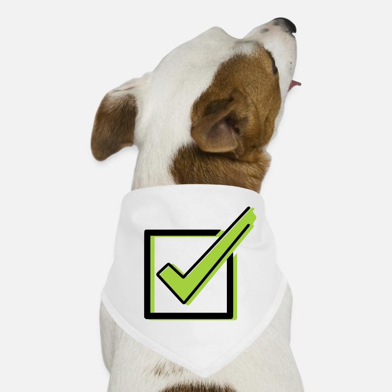 Boîte dessinée à cocher la liste de contrôle Bandana pour chien