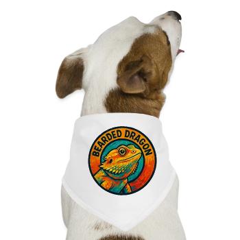 Bwearing Agame Lizard Style Bunte Gravur - Hunde-Bandana - Weiß - Vorne