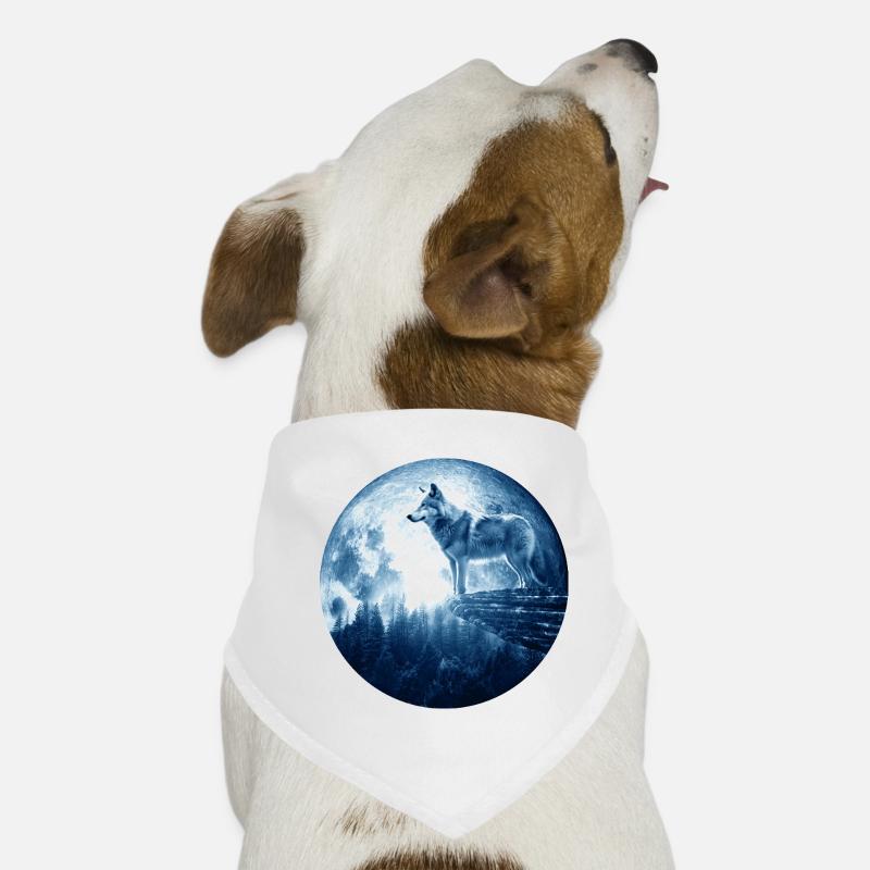Loups hurlant Épopée Épopée Forêt Lunaire Loups Bandana pour chien