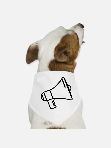 mégaphone - Bandana pour chien - blanc - Devant