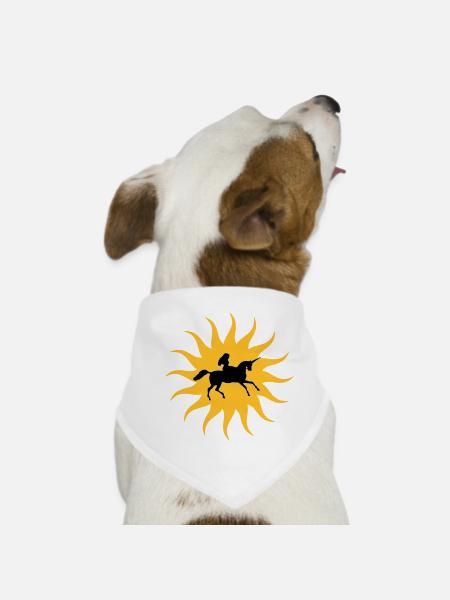 Sun with Unicorn - Dog Bandana - white